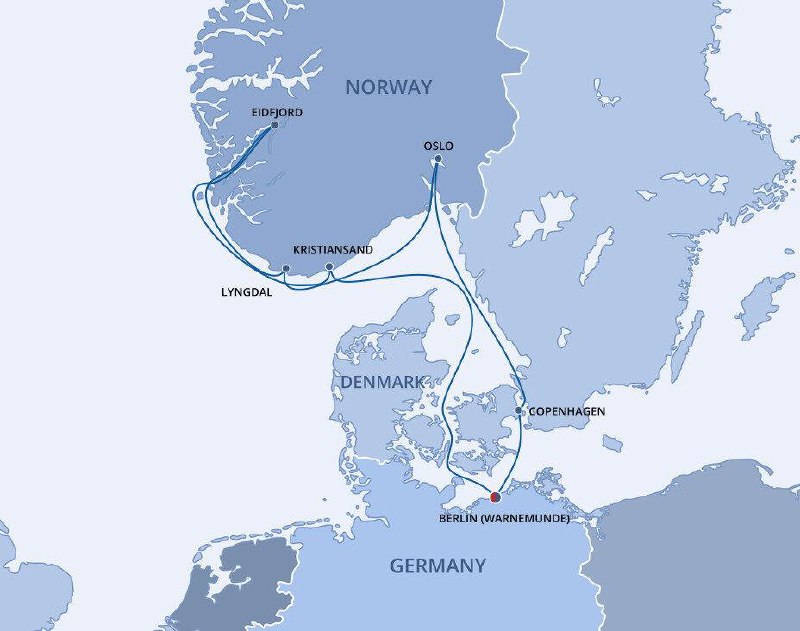 MSC Magnifica cruise route map